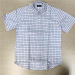 Short Sleeve Stylish Casual Shirts Checks Style 100% Cotton Fabric Normal