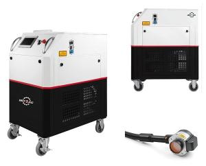 Quality Manual Auto Fiber Laser Cleaning Machine 220V 1064nm Paint Oil Coating wholesale