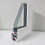 GKBM 72 UPVC Extrusion Profiles Casement Window Three Seal