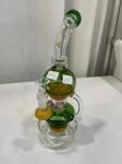 Perc Glass Smoking Pipe 7mm With Rasta Rod 18Inches