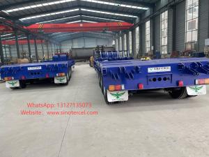 Quality 3 Axle Flatbed Semi Trailer 2×20Feet or 40Feet For Container Carrying wholesale