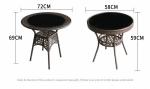 Modern Outdoor Rattan Dining Table And Chairs Set With Woven Rope Chairs Size 50
