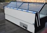 Front Lift Up Straight Glass Secop Deli Meat Display Case Automatic Defrost