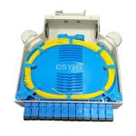 DIN Rail Mounted Fiber Optic Connection Box Aluminum 4 Ports 12 SC Simplex