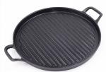 BBQ Pre Seasoned Cast Iron Griddle Pan With Superior Heat Retention