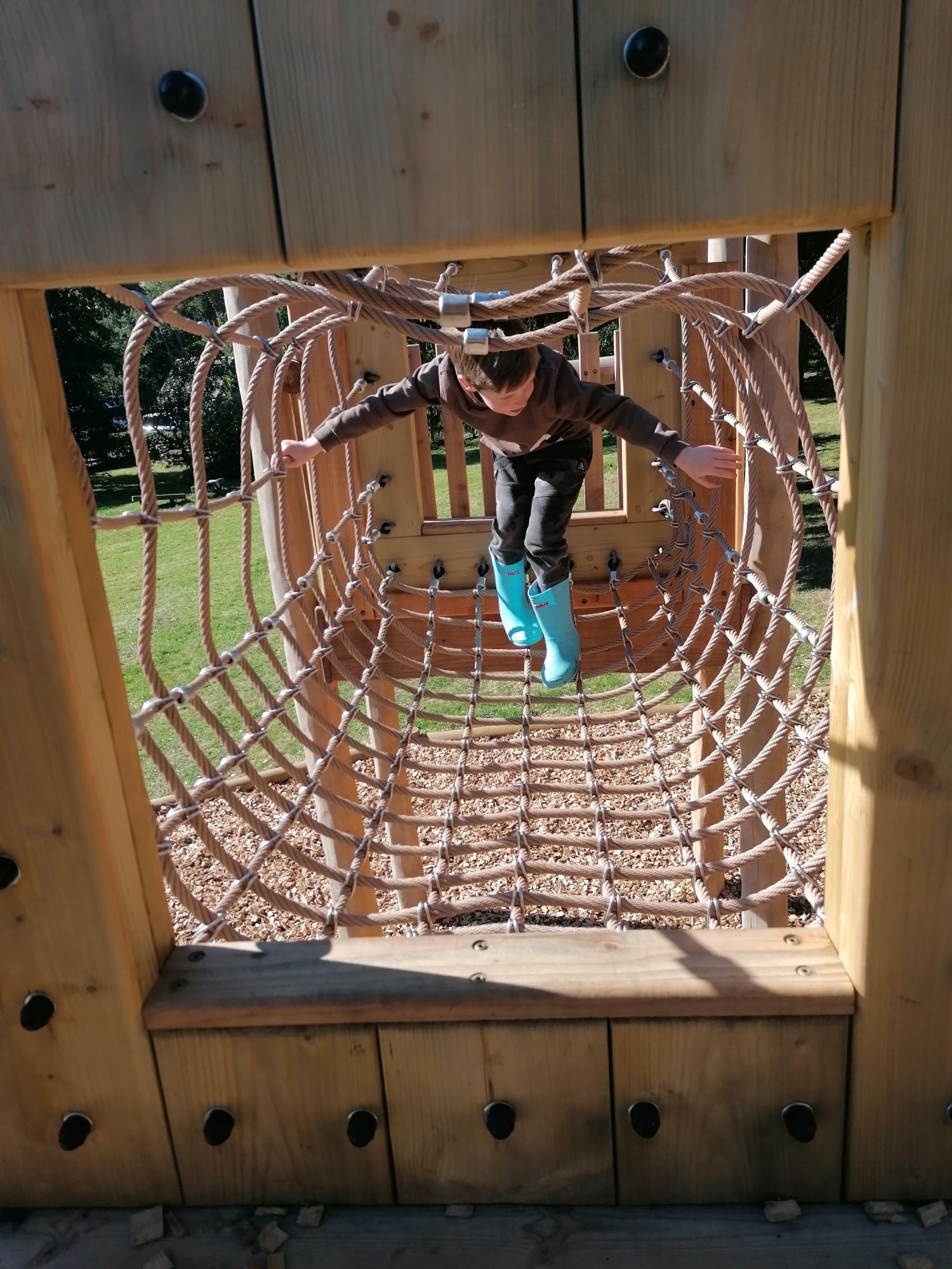 Playground Kids Outdoor Rope Netting Tunnel With Customized Size