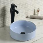 Matt Color Counter Top Bathroom Sink Ceramic Small Round Lavabo Wash Art Basin