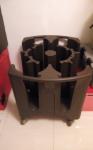 Premium Brown Plastic Adjustable Dish Cart | Plate Caddy