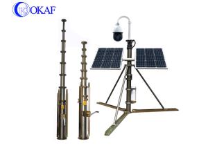 Quality PTZ Camera Manual Winch Telescopic Mast Pole Aluminum Winch wholesale