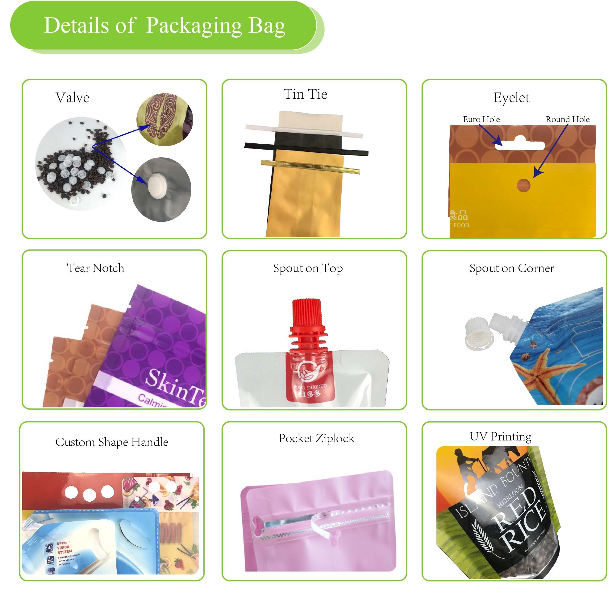 250g Flat Bottom Front Zipper Kraft Paper Coffee Bag With Valve 100 Micron