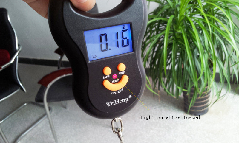 Orange Portable Electronic Luggage Scale With Over Load Indication