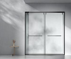 Quality Stainless Steel, Bathroom Shower Room,Double Sliding Door, Slider Door,Matt Balck wholesale