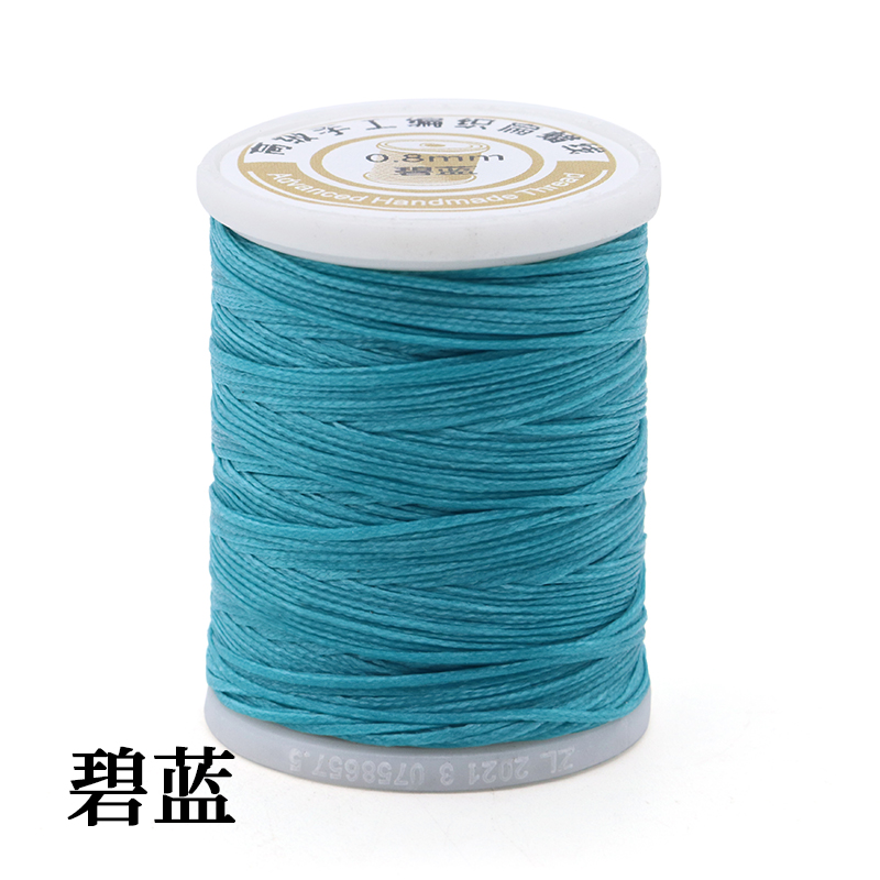 Crochet Bracelet Thread 0.8mm Strong and Durable Spun Wax Thread for Hand-stitched Knitting