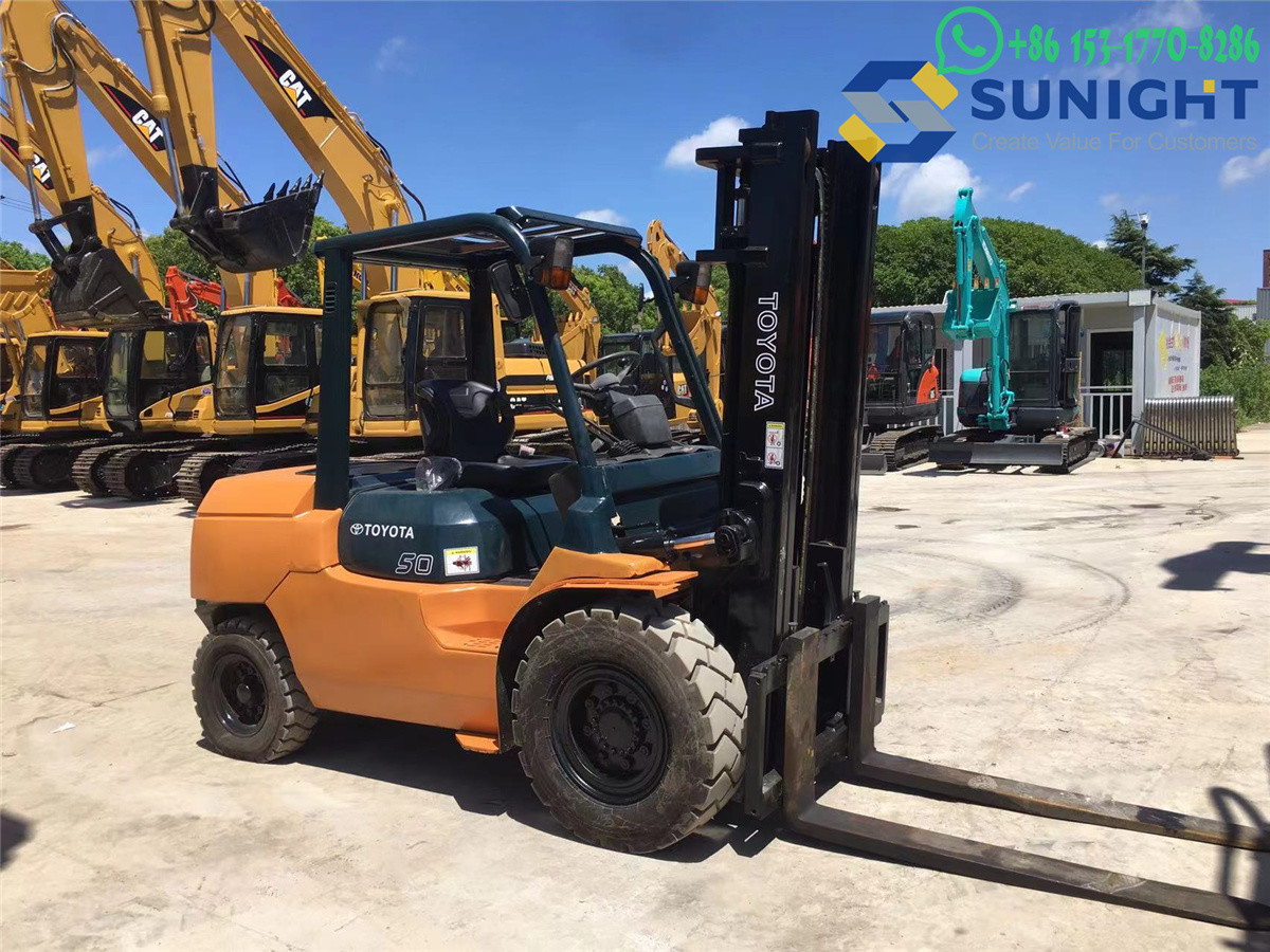 Second Hand Multi-Function Original Japan Diesel Forklift TOYOTA FD50 In Good Condition