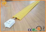 Yellow Floor Cord Protector Cover Ramp 1 Channel PE Rubber Floor Cable Cover For