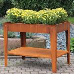Solid Metallic Garden Corten Steel Raised Beds And Shelf Outdoor