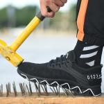 ODM OEM Summer Flying Knit Work Shoes Anti-smashing Steel Comfortable Safety