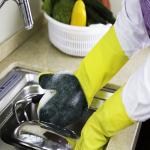 Single Layer Souring Pad Dishwashing Sponge Gloves For Household Work Black