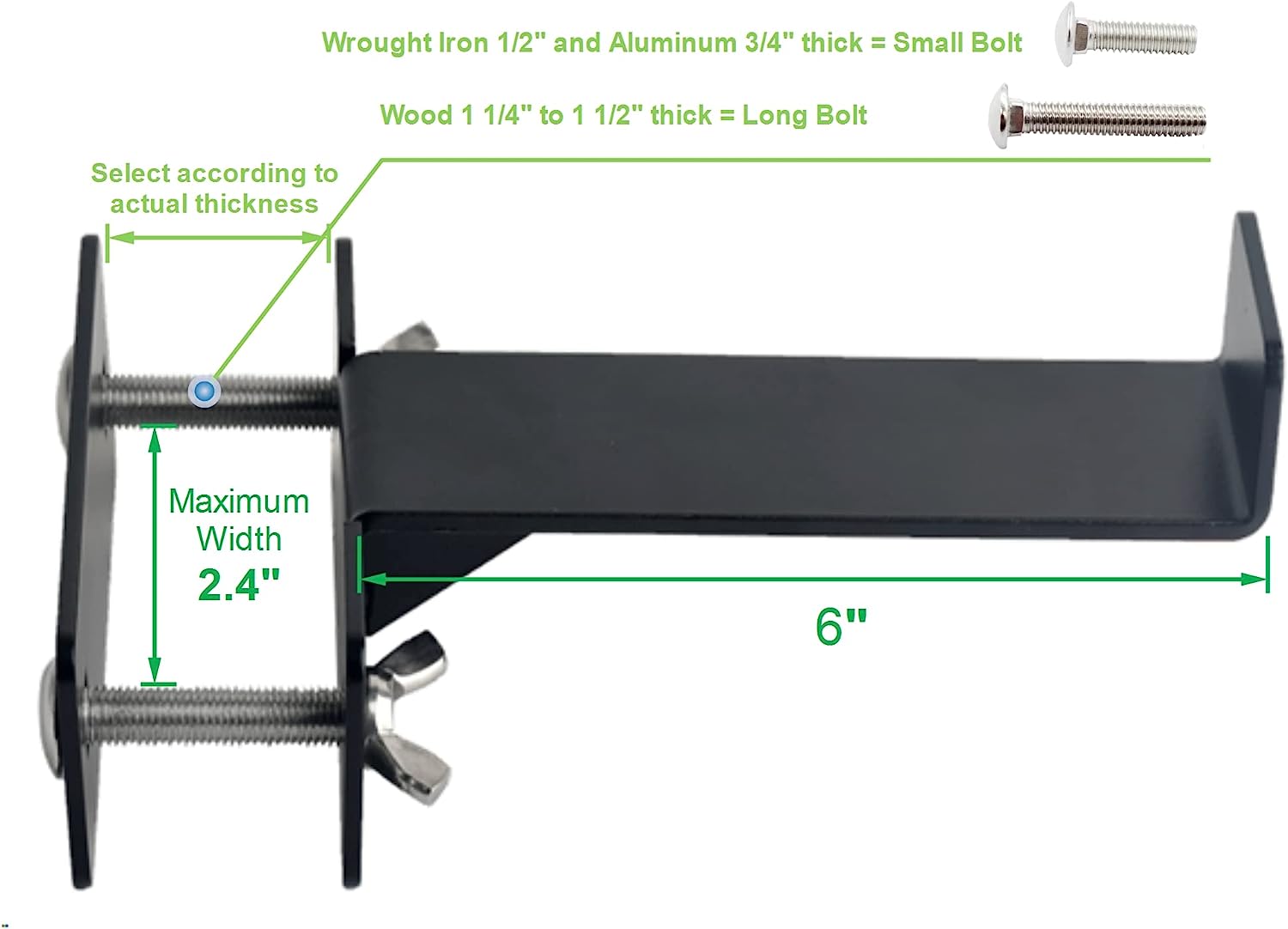 Outside Mount Steel Deck Mount Planter Box Holder for Nonstandard Window Box Brackets