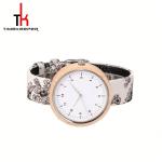 Black Sandal PU Leather Belt Watches For Mens No Deformation