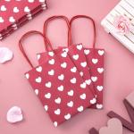 Valentine's Day 2024 Small Gift Shopping Kraft Paper Bags for Jewelry in Custom