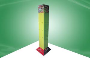 Quality Four Face Show Rotating Cardboard Display Stands With Plastic Hook wholesale