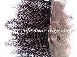 Peruvian virgin remy hair lace frontal 13''x4'' ,natural color curly hair 10''
