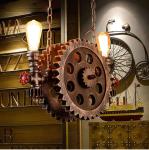Vintage Loft Pendant Lamps Gear Clain Lights Water Pipe Arm Bar Restaurant