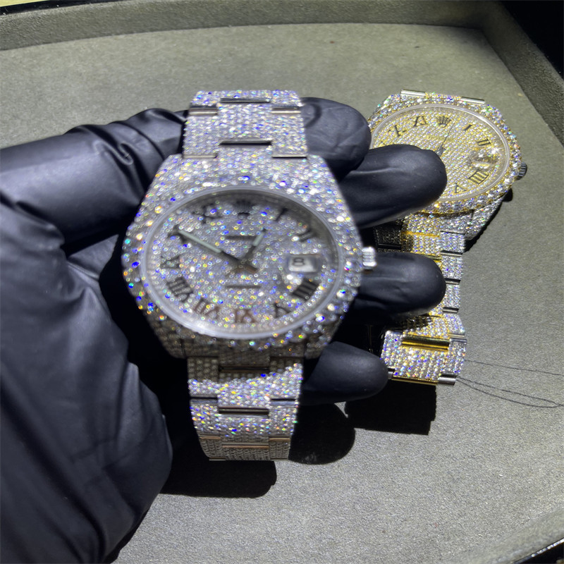 Round Brilliant Cut Moissanite Watch Rolex