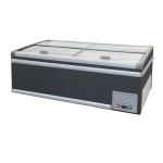 Static Cooling Supermarket Island Freezer Automatic Defrost With Sliding Door