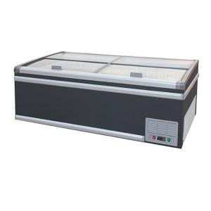 Quality Static Cooling Supermarket Island Freezer Automatic Defrost With Sliding Door wholesale