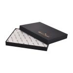 Black Paperboard Hot Stamping Chocolate Packaging Boxes With Plastic Insert