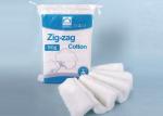 Health Care Snowy Absorbent Bleached Cotton Zig Zag 23g Min Water Absorption