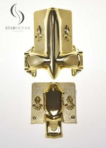 Quality Gold Plated Funeral Accessories Handle Set, Parts Of A Casket Compact Structure 2# wholesale
