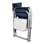Blue Aluminum Hardware Products Foldable Aluminum Sports Chair 250 Lb.