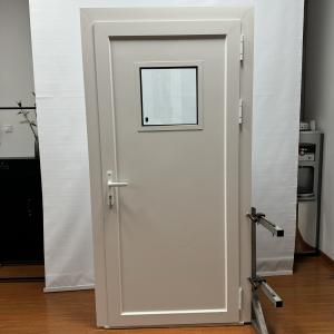 Quality White Aluminium Glass Hinged Door Soundproof Customized Aluminium Pivot Hinge Casmenet wholesale