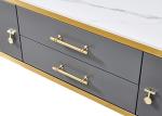 Rock Plate Metal Living Room TV Unit Coffee Table Set