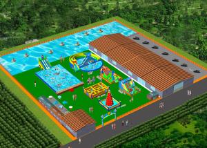 Quality Double Stitching Water Park Inflatable Pool Slide For Teens Customized Color wholesale