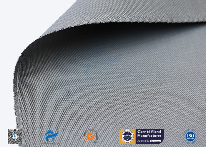 0.88mm High Quality C-Glass Double Sides Gery Silicone Coated Fiberglass Cloth