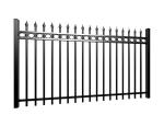 Black Metal Steel Picket Fence