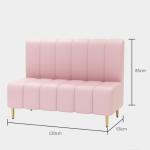 Cafe Banquette Commercial Booth Seating For Home Bar Pink Leather 120x65x85cm