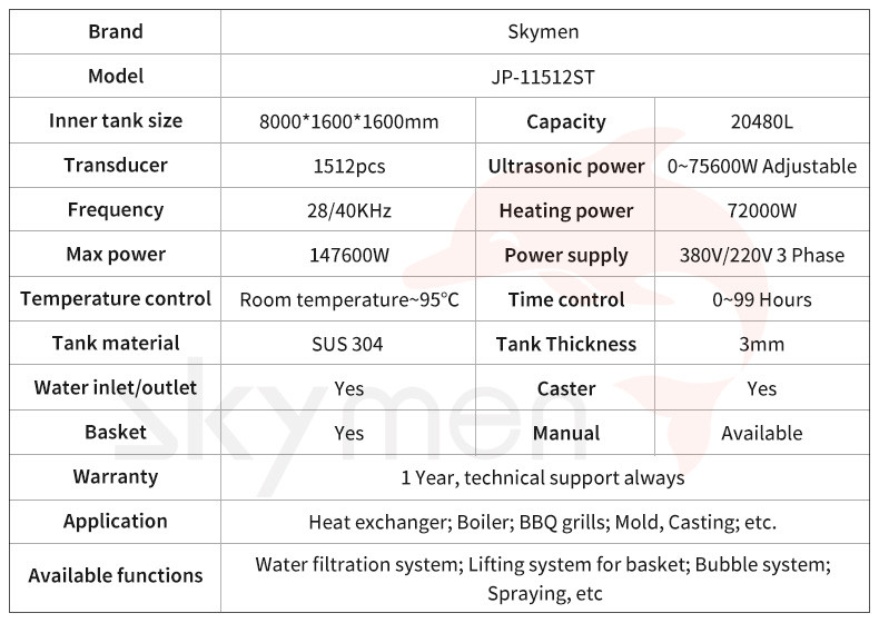 1700 Gallon 28KHz Ultrasonic Washing Machine For Coal Fired Boiler