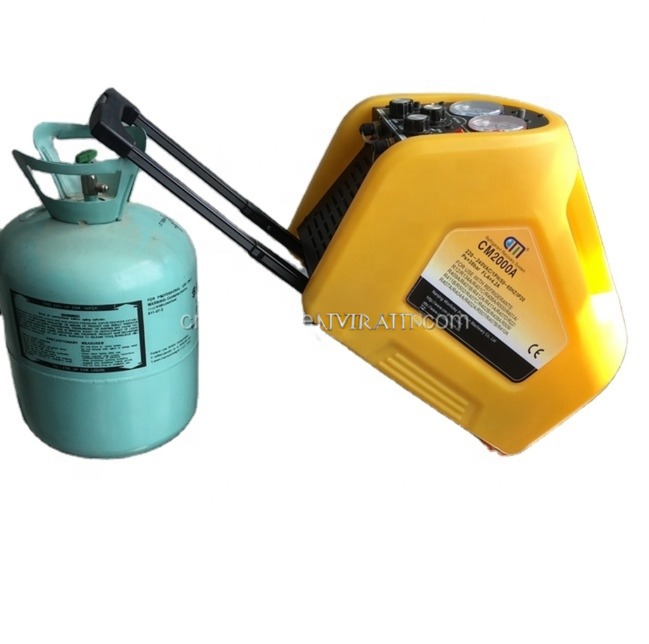 Waste Recycling Refrigerant Recovery Machine 25HP Oil Less Ac Recovery System
