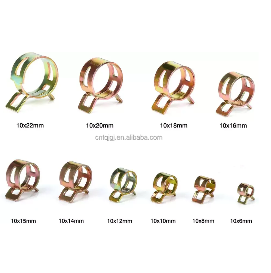 6-15mm Heavy Duty Clamp Spring Band Type Fuel Vacuum Hose Silicone Pipe Tube Clip Zinc Plated Clamps for Heavy Industry