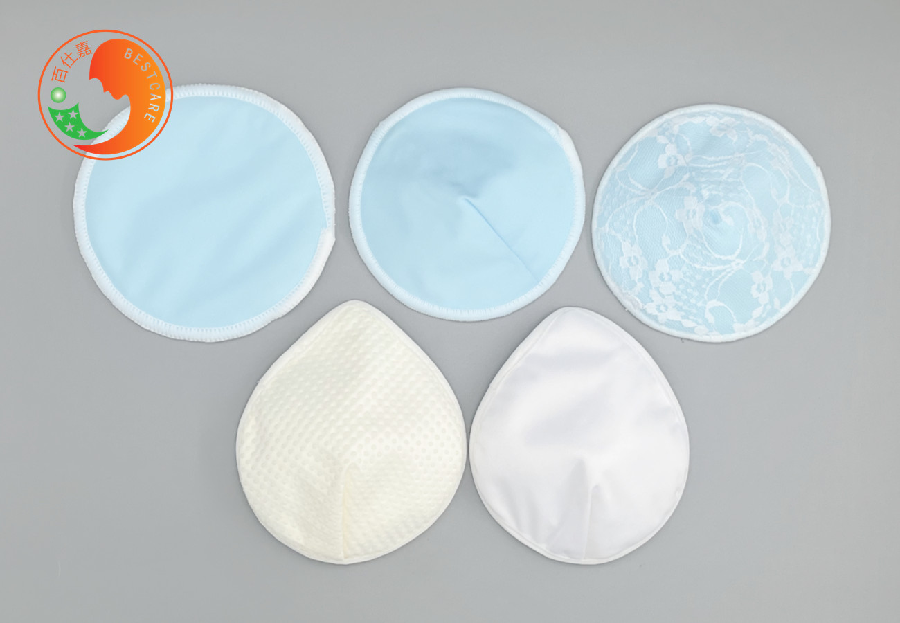 Non Sensitive Washable Breast Pads Natural Cotton Bamboo Reusable Breast Pads