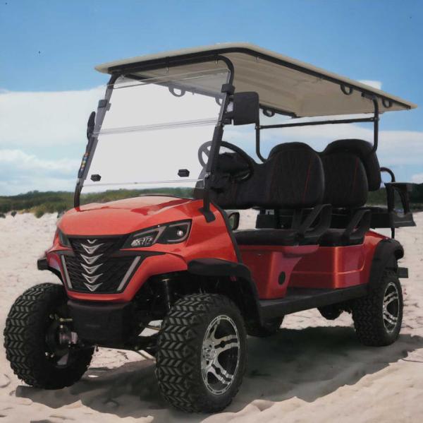 6 Seater Electric Golf Buggy Long Range 12 Inch Tire Club Golf Cart Delivery to