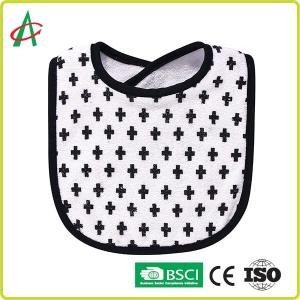 Quality 100% Combed Cotton Absorbent Unisex Baby Drool Bibs With Adjustable Snap wholesale