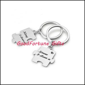 Quality puzzle metal keychain keyrings promotion gift wholesale