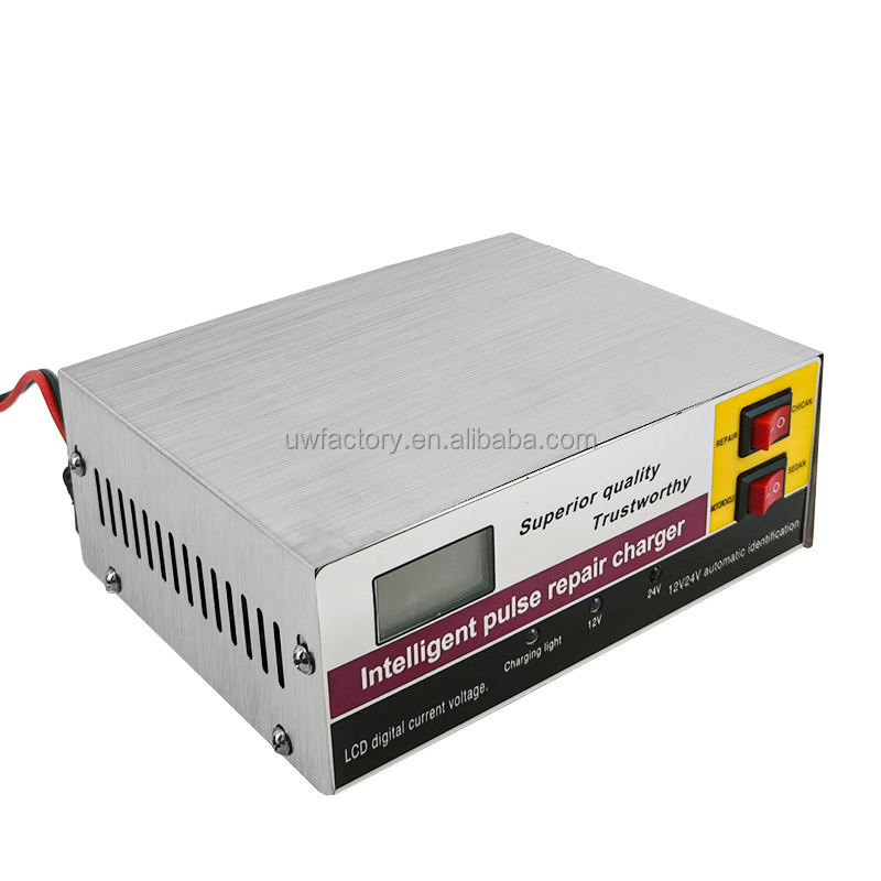 Motorcycle / Scooter Battery Charger 12V 10A 24V 5A Pulse Repair Charger PC Fireproof Material