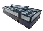 Chest Deep Commercial Island Freezer Supermarket Refrigeration Direct Cooling
